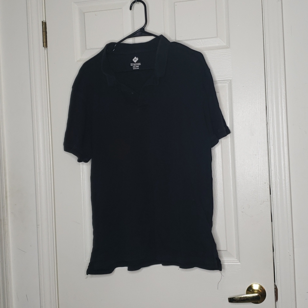 🤯3/$12 M Black Polo Shirt Shortsleeve Size 2XL